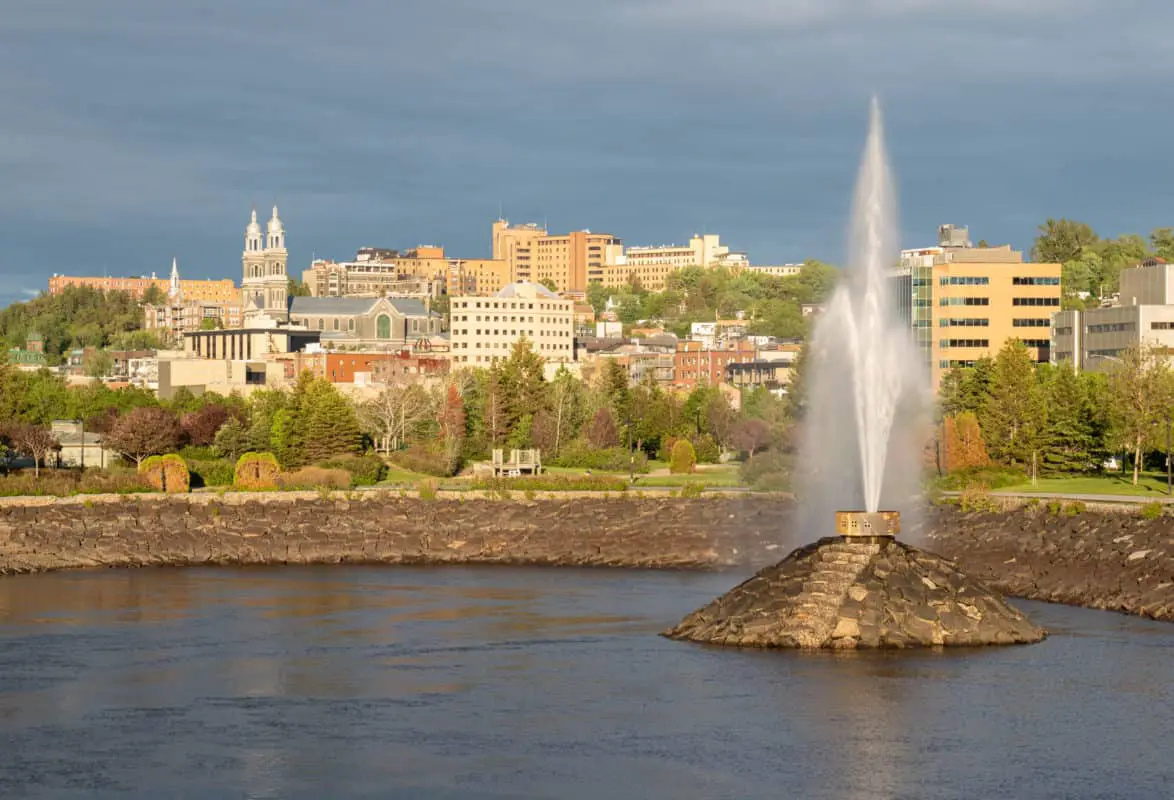 Port Park and skyline in Chicoutimi Quebec