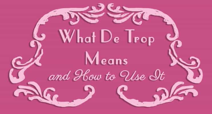 What De Trop Means and How to Use It